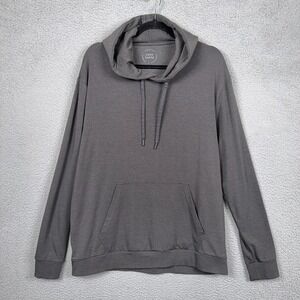 Cozy Earth Hoodie Men L Gray Brush Bamboo Lightweight Stretch Sustainable Lounge